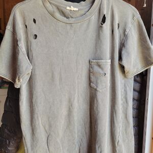 Easel Distressed Gray Short Sleeve Tee